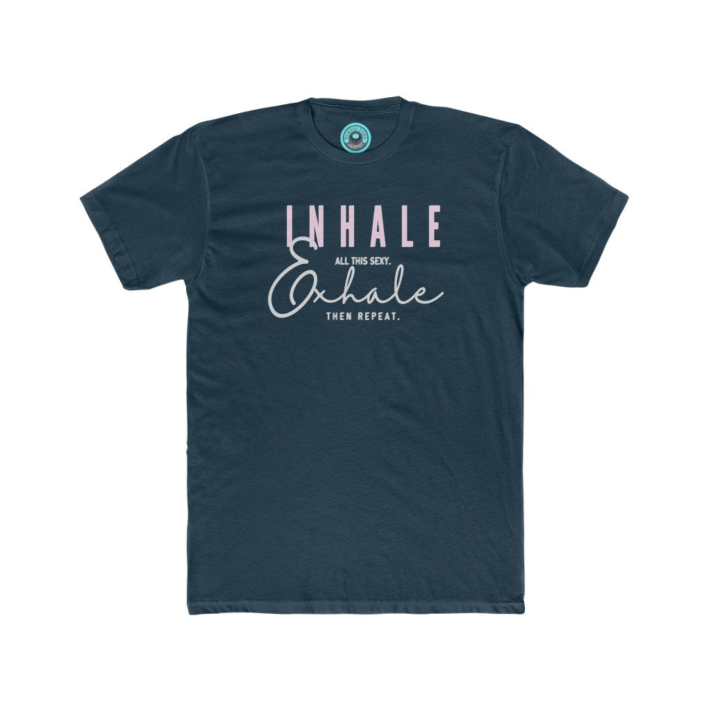 Inhale Pink-Men’s Cotton Crew Tee